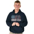 thumbnail image 1 of Country Strong Flag Deer Southwestern Unisex Plus Fleece Graphic Hoodie Brisco Brands 5X, 1 of 2