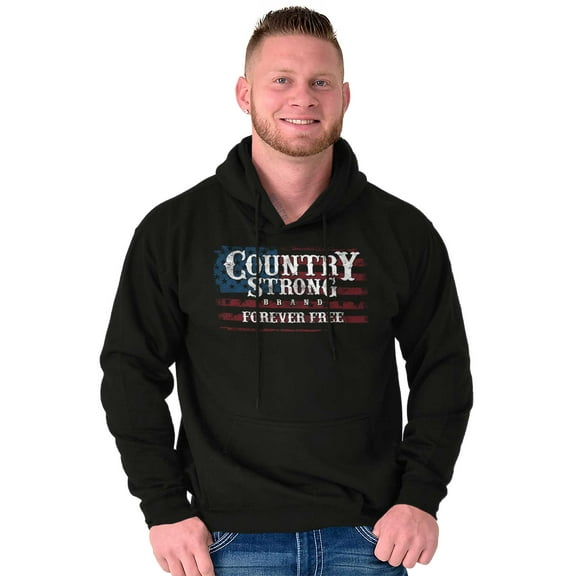 Country Strong Forever Free American Hoodie Sweatshirt Women Men Brisco Brands S
