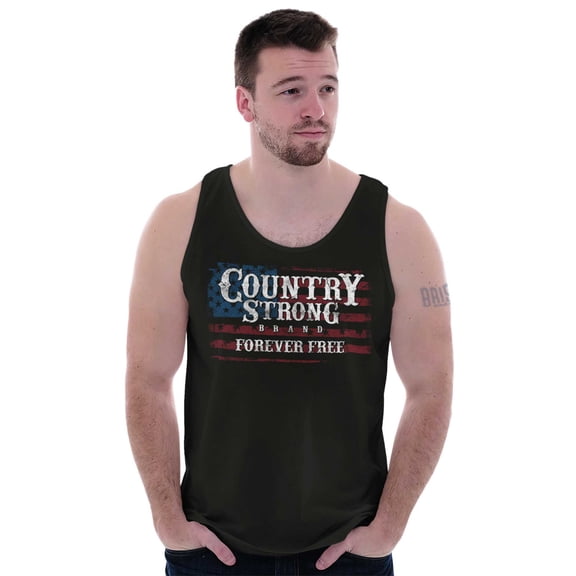 Country Strong Forever Free American Tank Top T Shirts Men Women Brisco Brands X