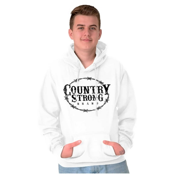 Country Strong Logo Western Cowboy Hoodie Sweatshirt Women Men Brisco Brands L