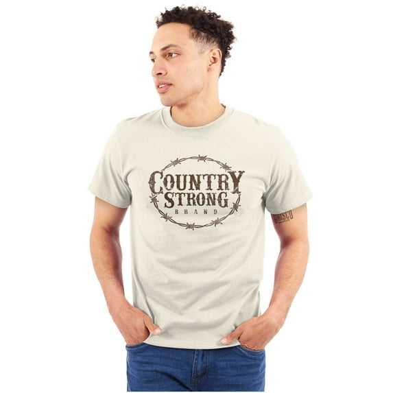 Country Strong Logo Western Cowboy Men's Graphic T Shirt Tees Brisco Brands 2X