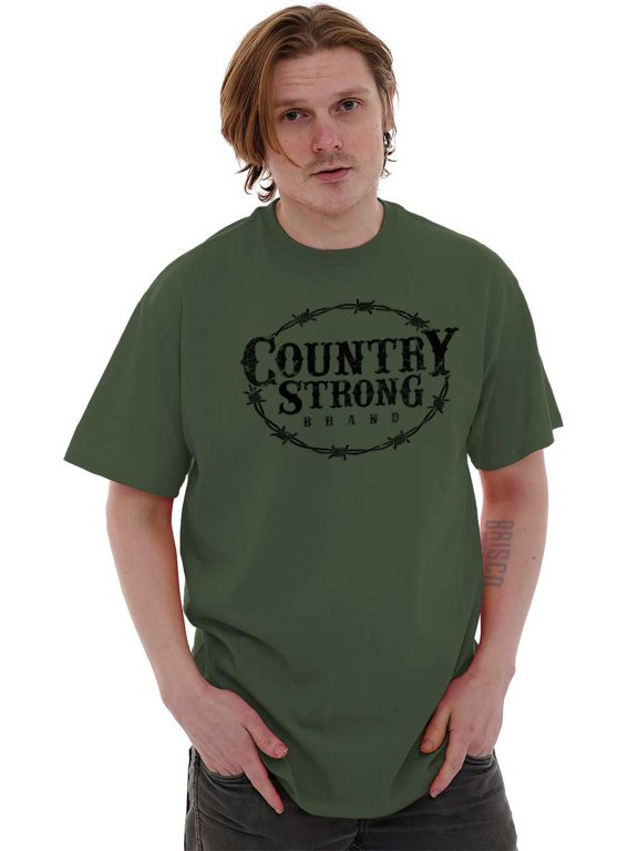 Country Strong Logo Western Cowboy Men's Graphic T Shirt Tees Brisco Brands M
