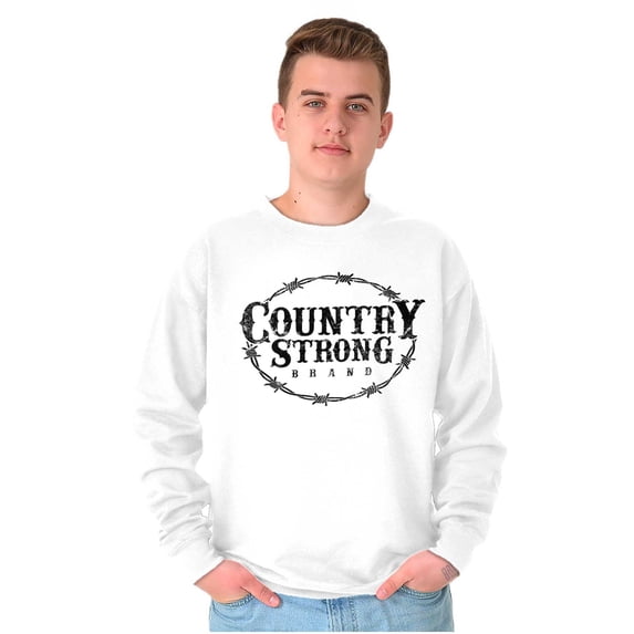 Country Strong Logo Western Cowboy Sweatshirt for Men or Women Brisco Brands M