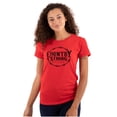 thumbnail image 1 of Country Strong Logo Western Cowboy Womens Slim Fit Graphic Tee Brisco Brands S, 1 of 5