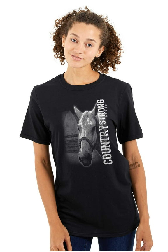 Country Strong Rodeo Western Cowgirl Women's Graphic T Shirt Tees Brisco Brands S