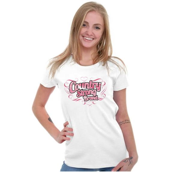 Country Strong Southwestern Cowgirl Womens Slim Fit Graphic Tee Brisco Brands X