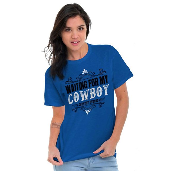 Country Strong Waiting For My Cowboy Women's Plus Size Graphic Tee Brisco Brands 2X