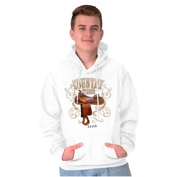 Country Strong Western Rodeo Cowgirl Hoodie Sweatshirt Women Men Brisco Brands L