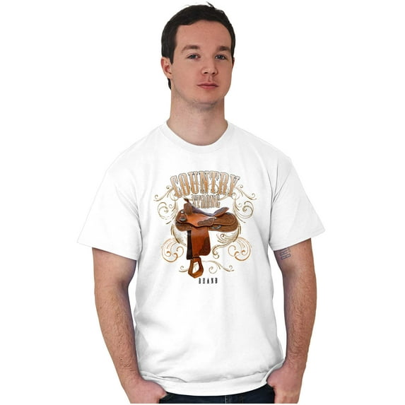 Country Strong Western Rodeo Cowgirl Men's Graphic T Shirt Tees Brisco Brands M