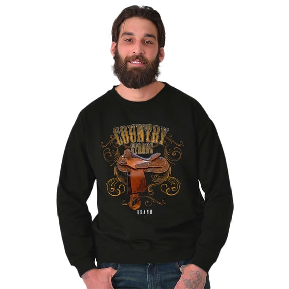 Country Strong Western Rodeo Cowgirl Sweatshirt for Men or Women Brisco Brands S