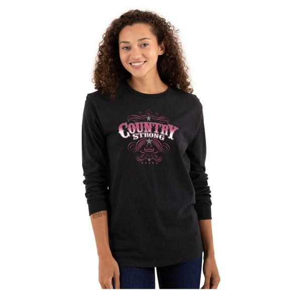 Country Strong Western Stars Cowgirl Women's Long Sleeve T Shirt Brisco Brands S