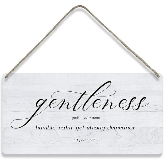 Country Style Bible Verse Wall Decor Gentleness Scripture Wooden Signs Rustic Hanging Wall Plaque Sign Home Decor Present 10x5 Inch