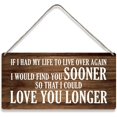 thumbnail image 1 of Country Style I Would Find You Sooner I Love You Enough Wall Decor Wooden Signs Rustic Hanging Wall Plaque Sign Home Decor Present 10x5 Inch, 1 of 3