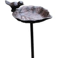 thumbnail image 1 of Country-Style, Leaf with Bird, Garden Stake Bird Bath, Cast Iron, 3 Feet 2 ½ Inches Tall, 1 of 5
