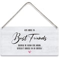 thumbnail image 1 of Country Style Wall Decor Inspirational Wooden Signs Rustic God Made is Best Friends Because He Knew Our Moms Hanging Wall Plaque Sign Home Decor Presents 10x5 Inch, 1 of 3
