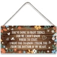 thumbnail image 1 of Country Style Wall Decor You’ve Done So Many Things for Me Wooden Signs Funny Rustic Hanging Wall Plaque Sign Home Decor Thank You Present 10x5 Inch, 1 of 3