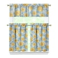 thumbnail image 1 of Country Sunflower Curtains 3-Piece Set - Rustic Floral Tier & Valance, Farmhouse Kitchen Window Treatment, Yellow Golden Sunflower & Wildflowers Design, 1 of 5