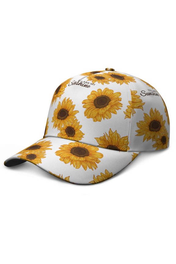 Country Sunflower Farm Theme Dad Hat - Adjustable Snapback Cap for Outdoor Activities