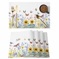 thumbnail image 1 of Country Sunflower Placemats Set of 12, Daisy Lavender Butterfly Farm Botanical Non-Slip Place Mats Washable Table Mats for Kitchen Dining Table Decorations Indoor/Outdoor, 1 of 9