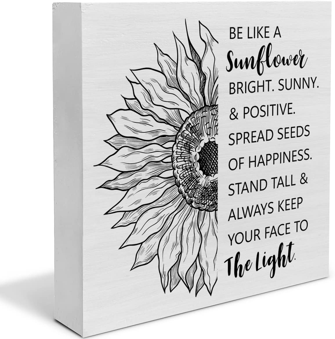 Country Sunflower Wood Box Sign Decor Desk Sign Be Like a Sunflower ...