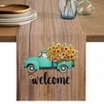 thumbnail image 1 of Country Sunflowers Table Runner 70 Inches, Welcome Rustic Truck Floral Farm Brown Bed Runner Dresser Scarves Tabletop for Indoor Outdoor Parties/Ceremony/Banquet, 13" x 70", 1 of 9