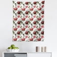 thumbnail image 1 of Country Tapestry, Country Style Floral Flower Roses Watercolor Image Art, Fabric Wall Hanging Decor for Bedroom Living Room Dorm, 5 Sizes, Dark Coral Maroon, by Ambesonne, 1 of 1