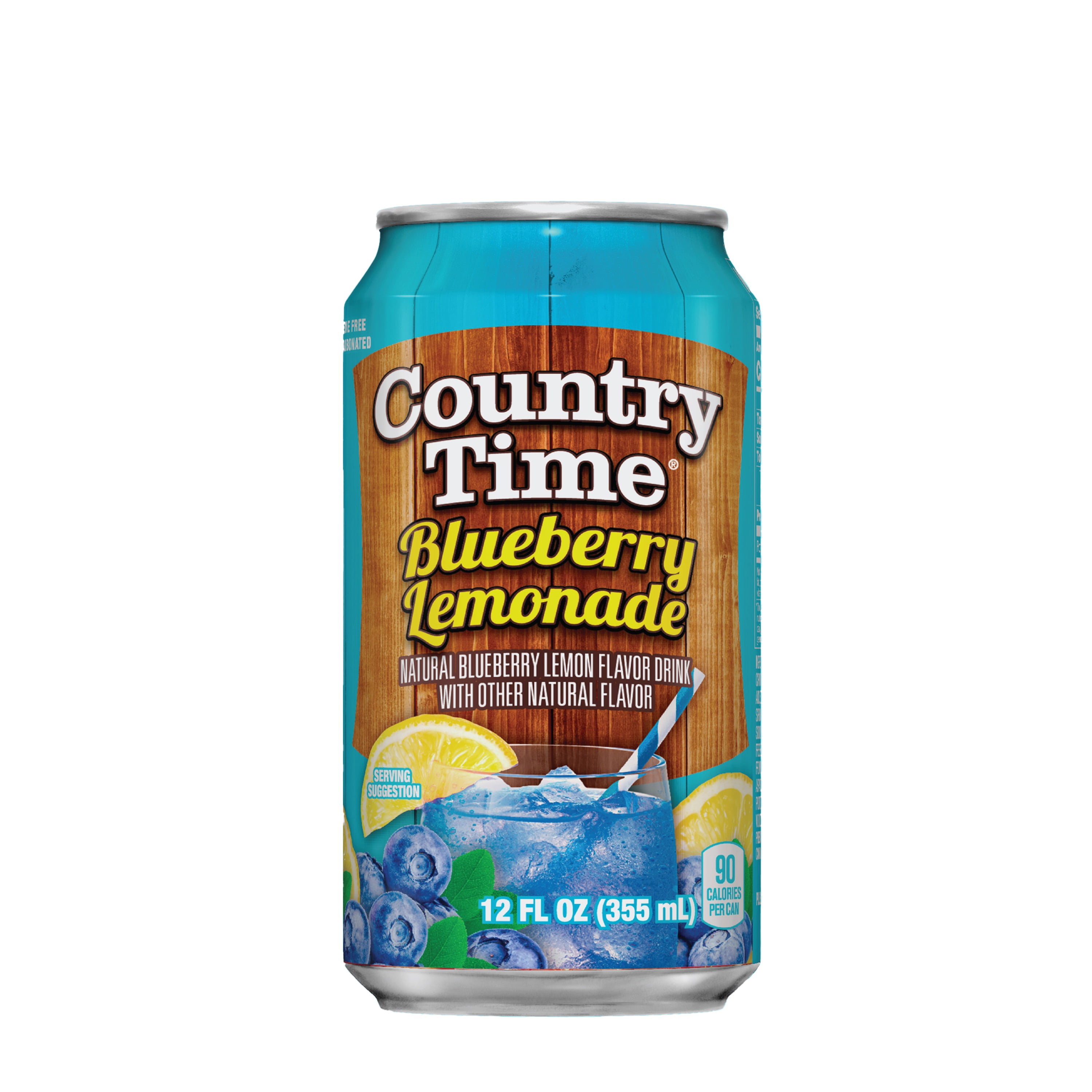 Country Time Blueberry Lemonade 12 fl oz, 12 Pack Cans, Shelf