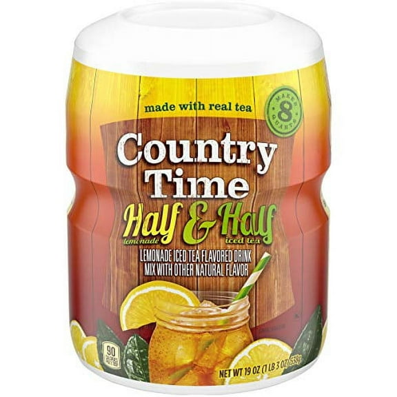 Country Time Half Lemonade & Half Iced Tea Drink Mix, 19 oz, 2 Pack