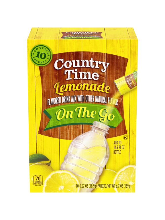 Lemonade Naturally Flavored Powdered Drink Mix, 10 ct On-the-Go Packets