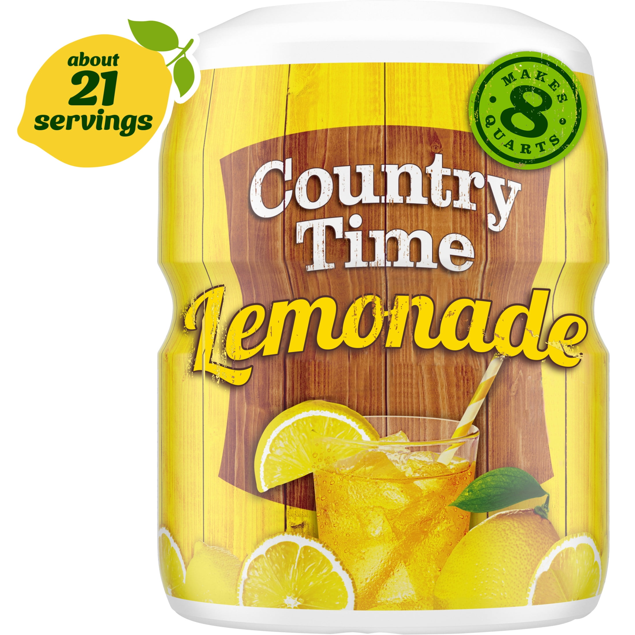 Country Time Lemonade Naturally Flavored Powdered Drink Mix, 19 oz. Canister