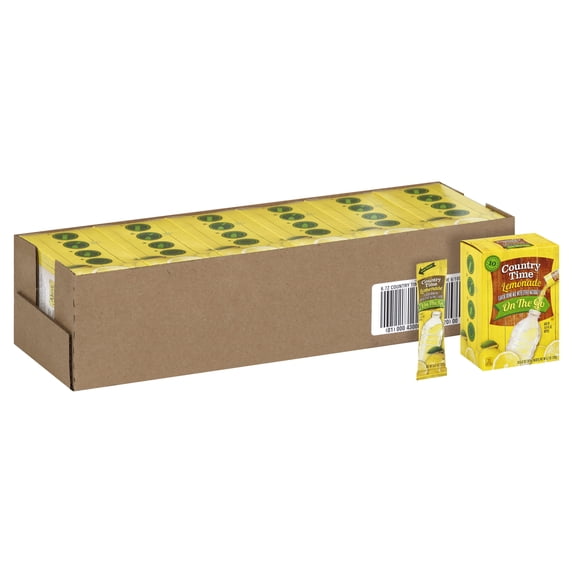 Country Time Lemonade Naturally Flavored Powdered Drink Mix, 60 ct Packs, 6 Boxes of 10 On-the-Go Packets