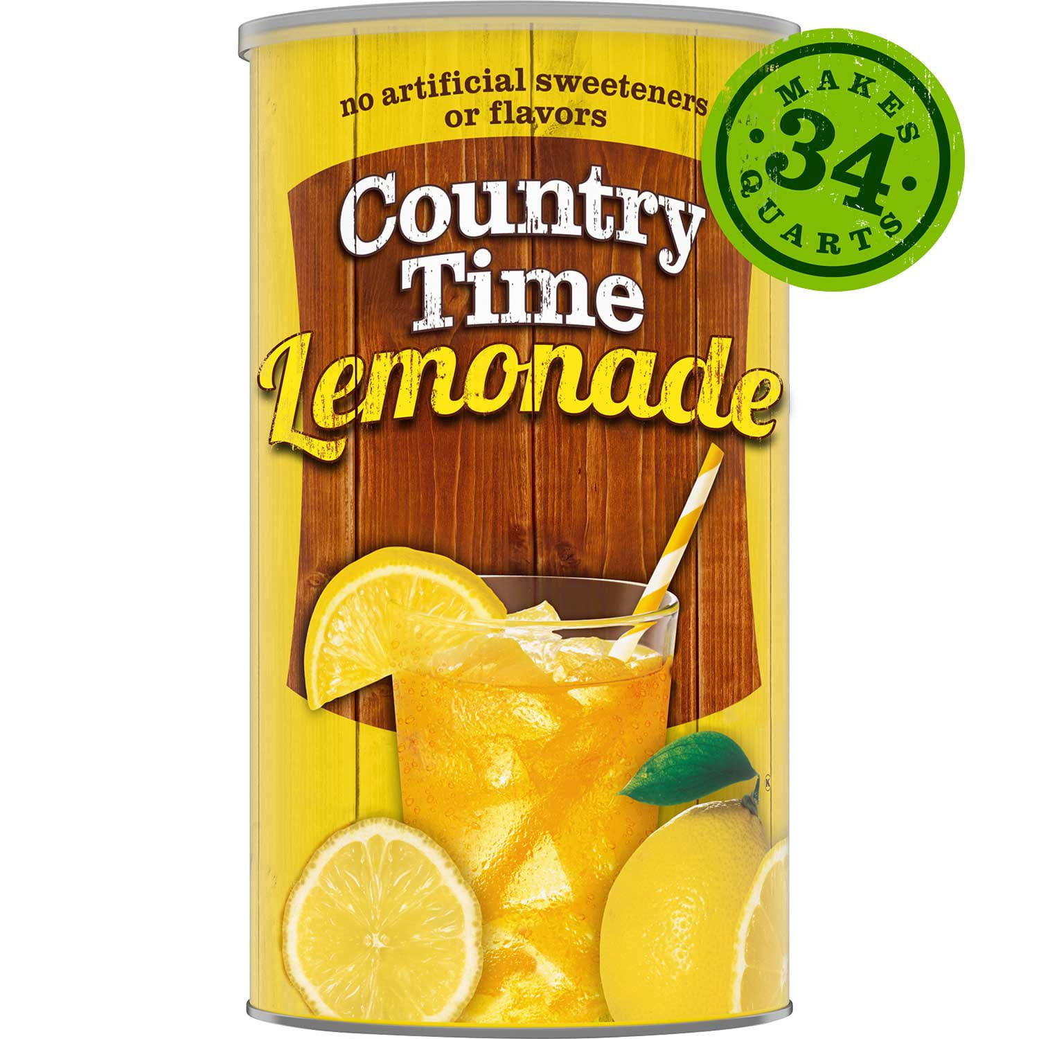 Country Time Lemonade Powdered Drink Mix, 82.5 oz. with white bowl by OMA