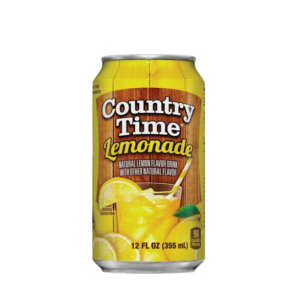 Country Time Lemonade Soda Pop, 12 fl oz, 12 Pack Cans, Gluten-free