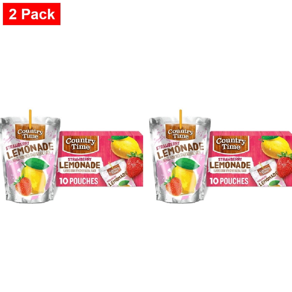 Country Time Strawberry Lemonade Juice Boxes - 10pk/6 fl oz Pouches
