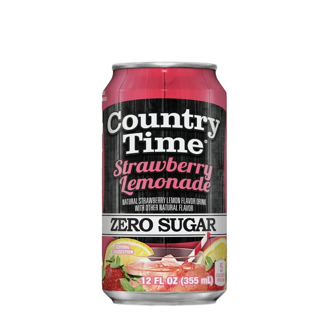 Country Time Zero Sugar Strawberry Lemonade Fruit Juice 12 fl oz, 12
