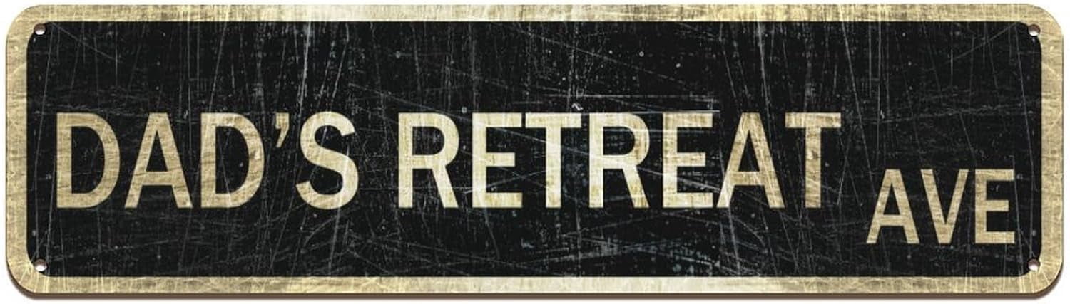 Country Tin Metal Street Sign, Dad Retreat Garden Outdoor Decor for ...