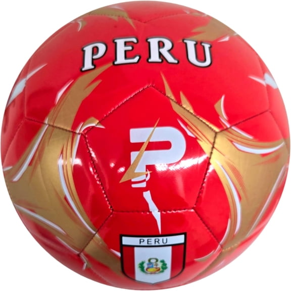 Country Training Soccer Ball - Elite Edition - For All Ages - Size 2, 3, 4 and 5 (PERU, 5)