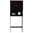thumbnail image 1 of Country Two Door Over the Toilet Cabinet, Adjustable Shelf, Espresso, 1 of 11