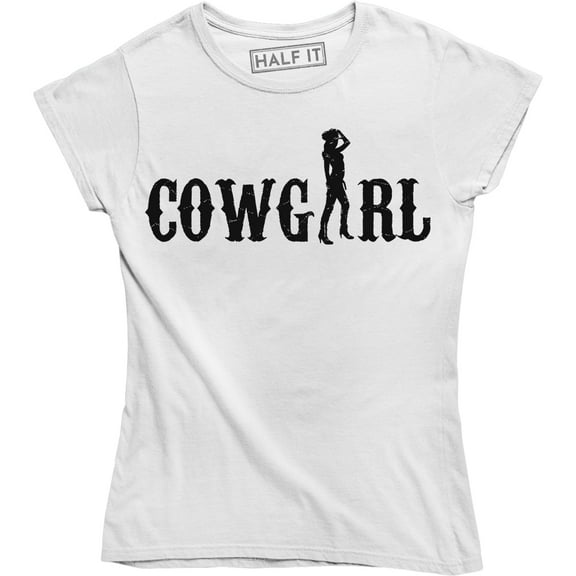 Country Up Down South Cowgirl Horse Shoe Rodeo Women's Gift Tee Shirt