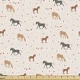 thumbnail image 1 of Ambesonne Country Fabric by the Yard Upholstery, Farm Party Horse Polka Dots, 10 Yards, Champagne and Multicolor, 1 of 4