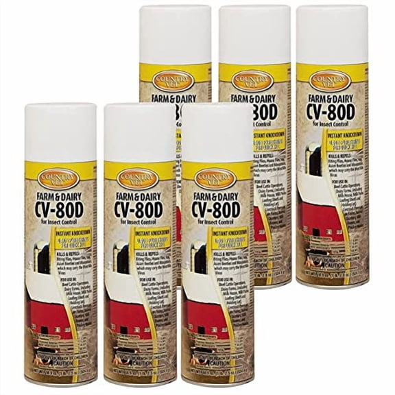 Country Vet Farm & Dairy CV-80D For Insect Control - 18.5 oz (Case of 6) - 348318CVA - INSTANT KNOCKDOWN 0.50% PYRETHRINS