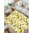 thumbnail image 1 of Country Watercolor Area Rug for Bedroom 2.7x5 Ft Lemon Slice Fruit Leaf Beige Farmhouse Super Soft fuzzy Throw Rug Non-Slip Fluffy Plush Indoor Floor Carpet for Living Room Nursery Home Decor, 1 of 8
