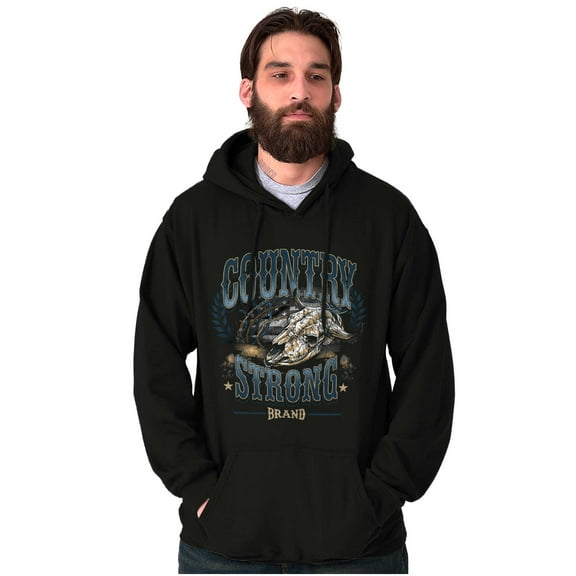Country Western America Animal Skull Hoodie Sweatshirt Women Men Brisco Brands M