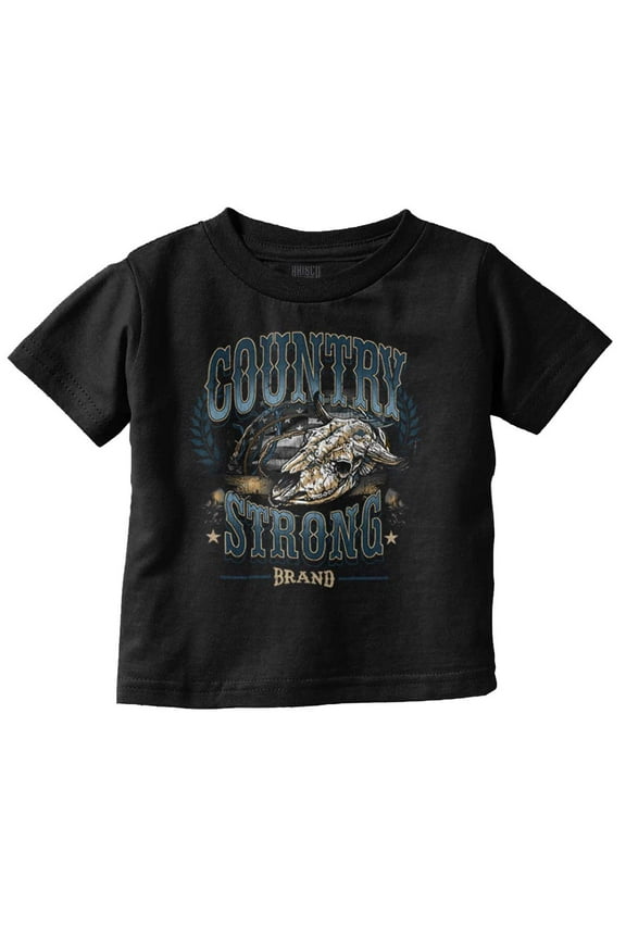 Country Western America Animal Skull Toddler Boy Girl T Shirt Infant Toddler Brisco Brands 5T