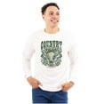 thumbnail image 1 of Country Western Bull Animal Skull Long Sleeve TShirt Men Women Brisco Brands X, 1 of 6