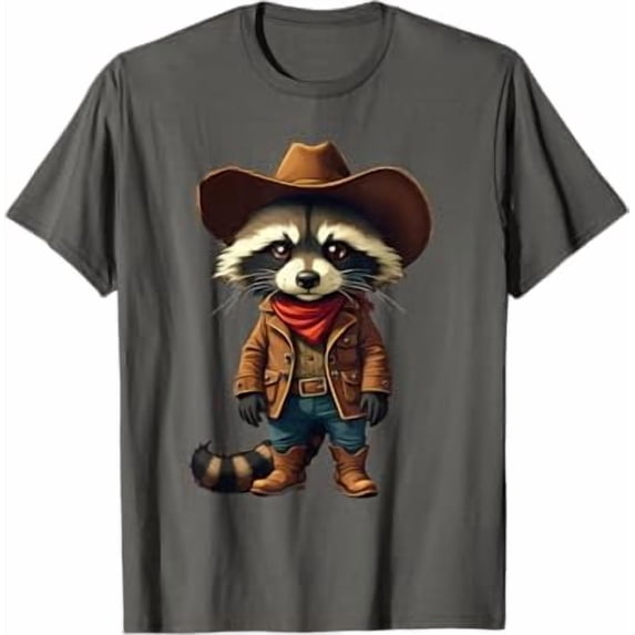 Country Western Raccoon T-Shirt