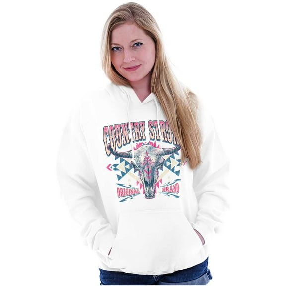 Country Western Tribal Cow Skull Hoodie Sweatshirt Women Brisco Brands M