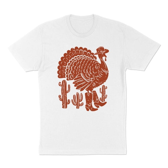 Country Western Turkey Shirt Unisex Medium White