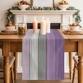 thumbnail image 1 of Country Wood Board Gray Purple Table Runner 70 Inches Long,Kitchen Dining Tablerunners Farmhouse Gradient Plank Linen Table Runners Dresser Scarves for Home Dinner Wedding Holiday Party Decor, 1 of 9