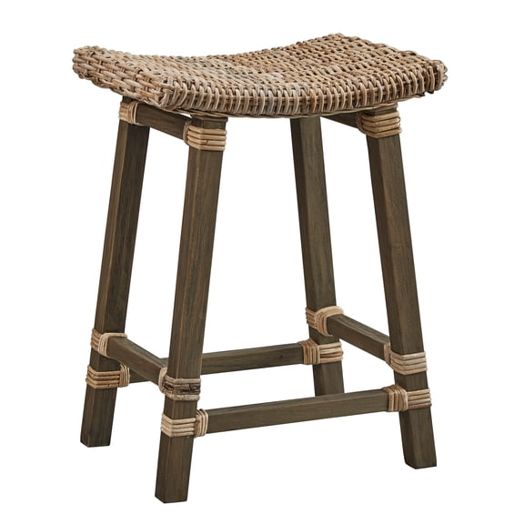 Country Woven Kubu Counter Stool, Brown